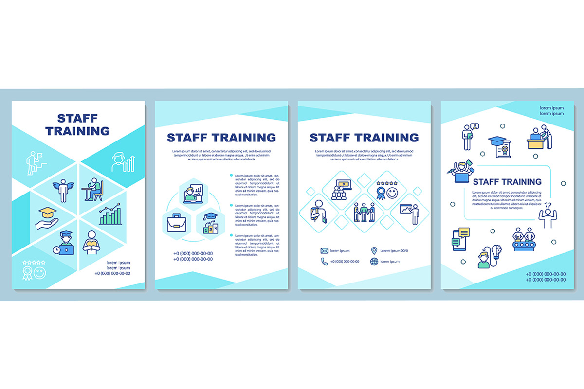 Staff training brochure template, a Brochure Template by IMG visuals icons