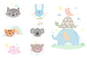 Cute baby animals collection., a Background Graphic by Irene_Boiko_ART (Thumbnail 3 of 10)