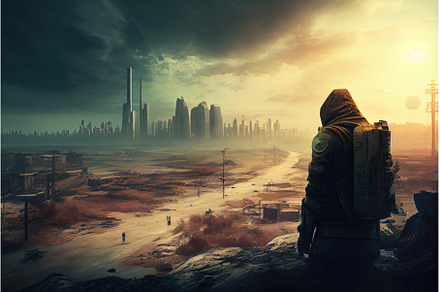 postapocalyptic cityscape, with view, an Architecture Photo by Sergey Kotenev