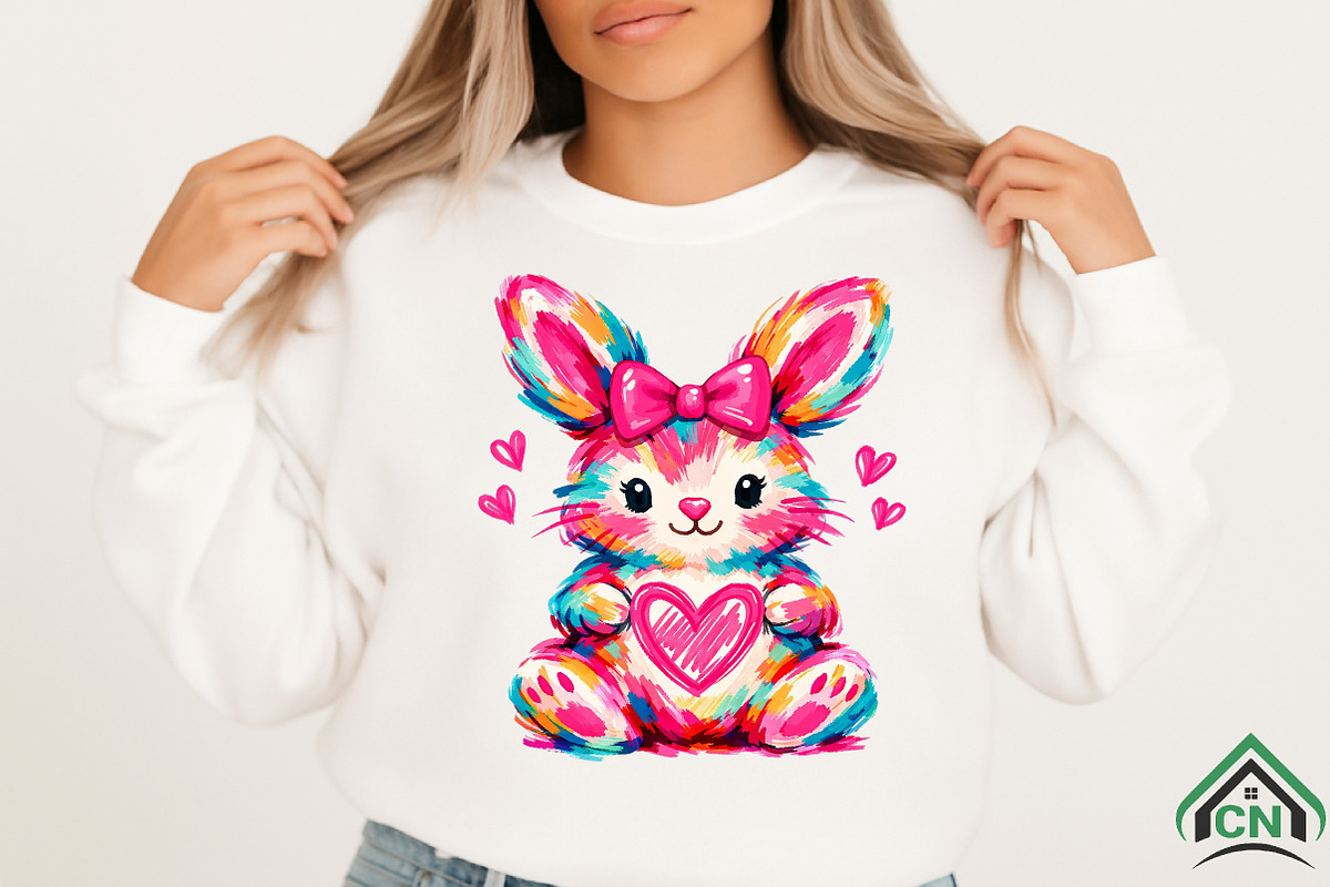 Brushstroke bunny png, an Illustration by Craft Nest (Photo 3 of 6)