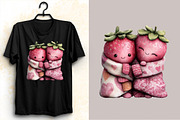 Valentine Strawberry Clipart Bundle., an Illustration by SVGArt (Thumbnail 6 of 8)