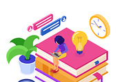 Online distance education from home, an Education Illustration by TAlex (Thumbnail 4 of 6)