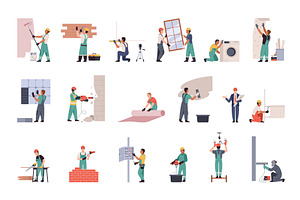 Professional construction repair man, an Illustration by YummyBuum
