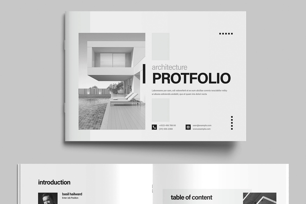 Modern Architecture Portfolio Layout, a Brochure Template by MightyDesign (Photo 2 of 9)