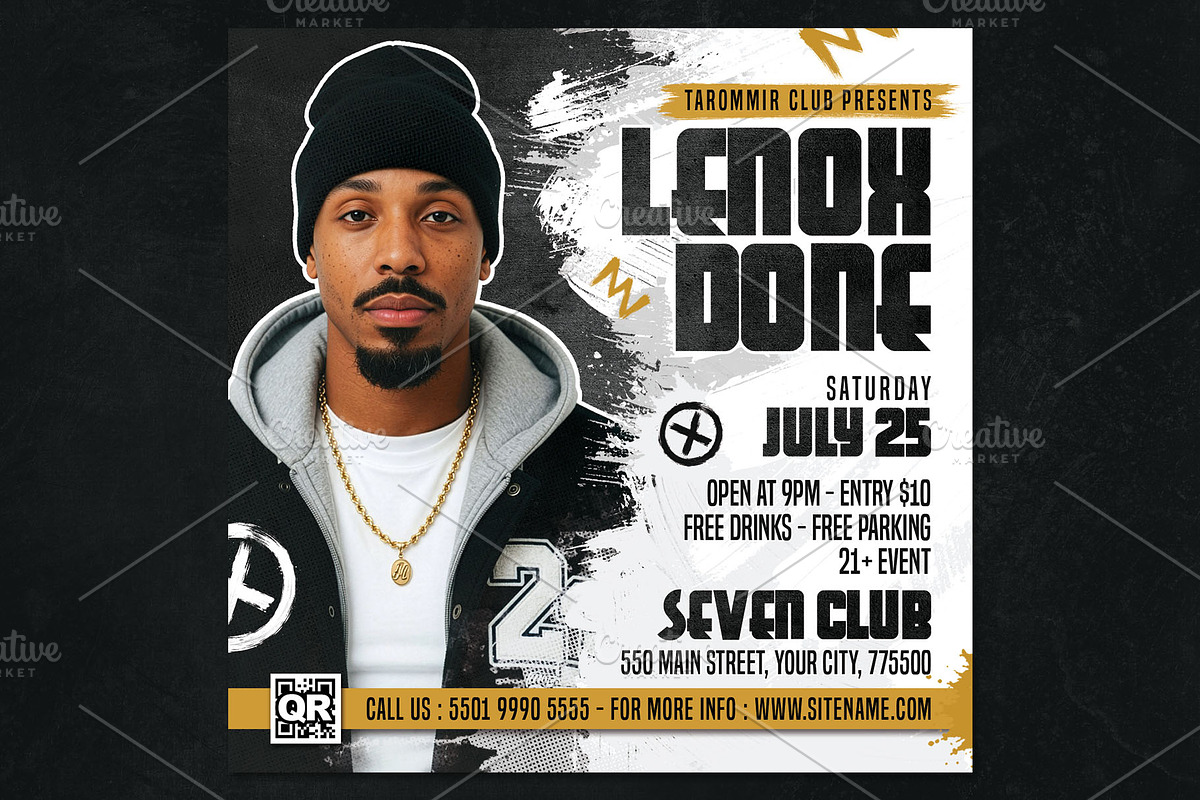 2 Guest Dj Party Flyer Template, a Flyer Template by Tarommir (Photo 4 of 5)