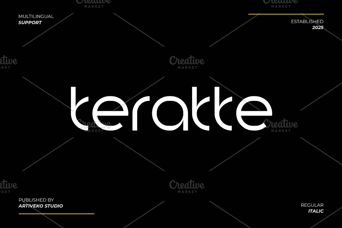 Teratte Minimalist Logo Font, a Sans Serif Font by Artiveko (Photo 1 of 10)