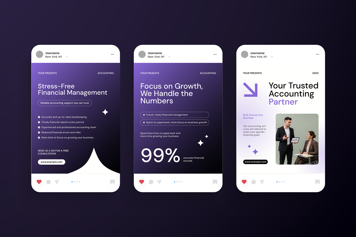 Accounting Services Instagram Post, a Social Media Template by Annora Studio (Photo 3 of 6)