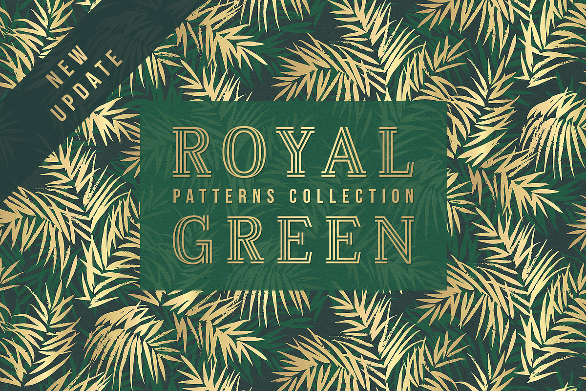Royal Green Patterns Collection, a Pattern Graphic by The Paper Town (Photo 1 of 9)
