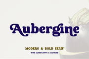 Aubergine - Modern Bold Serif, a Serif Font by Fridaytype (Thumbnail 1 of 9)