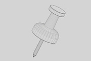 Push pin, an Object 3D Model by fahad121 (Thumbnail 8 of 9)