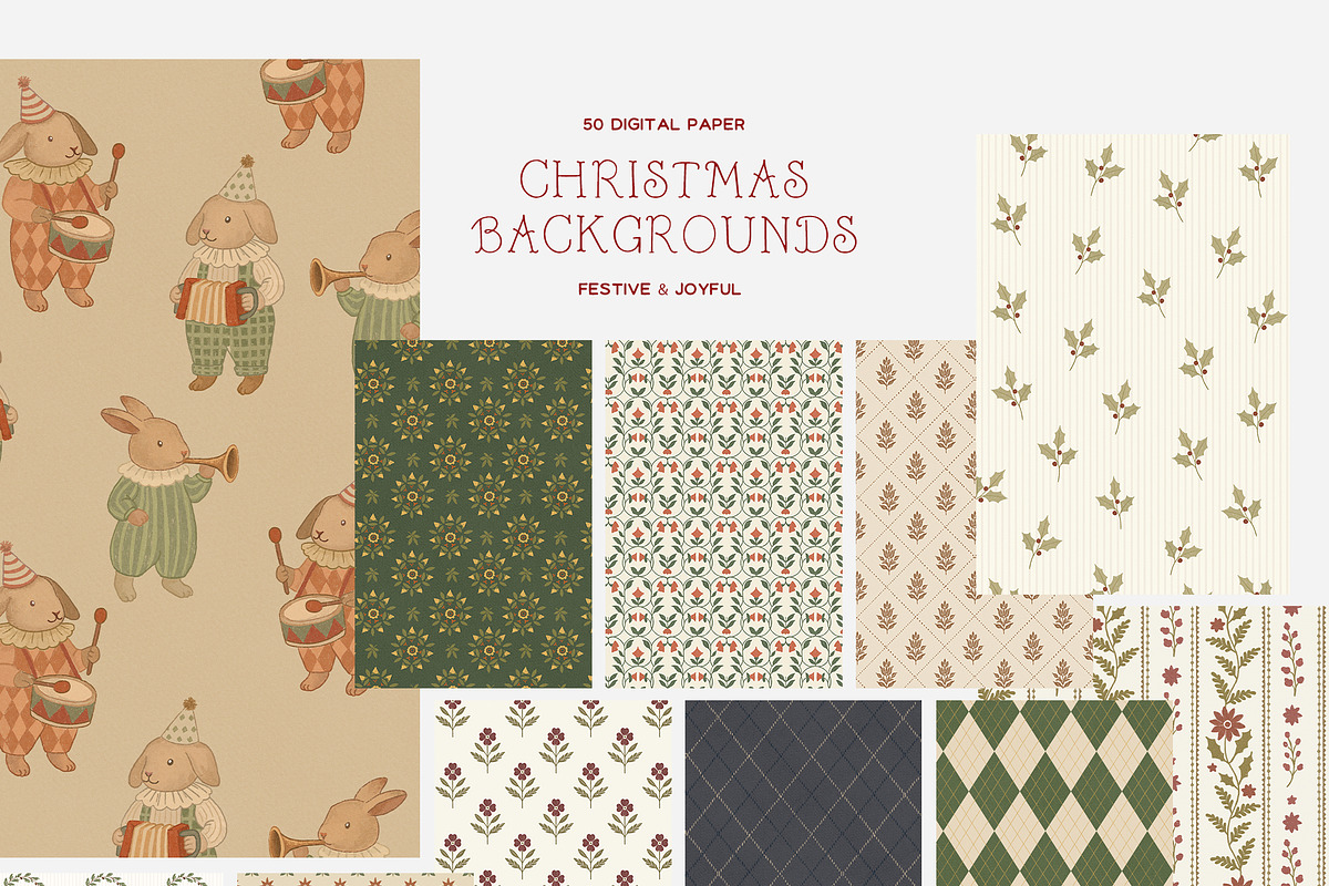 Old Winter Atelier Christmas Paper, a Background Graphic by Muse Artist (Photo 10 of 13)