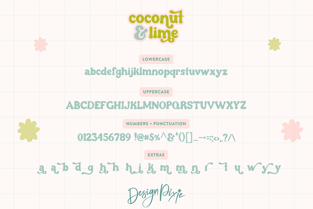 Coconut And Lime Font, a Handwritten Font by Design Pixie (Photo 7 of 7)