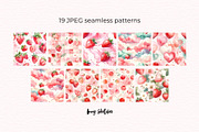 Strawberry Milk Seamless Patterns, a Pattern Graphic by Anna Design Studio (Thumbnail 3 of 6)