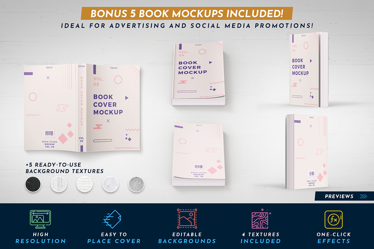 Book Cover Template 56, a Templates & Theme by Digital Goods (Photo 4 of 11)