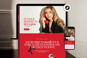 Bold Red Showit Template for Coaches, a Websites & App Template by Row Creative (Thumbnail 1 of 10)