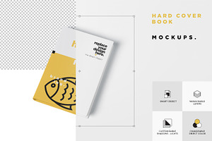 Digest Size Book Dust Cover Mockups