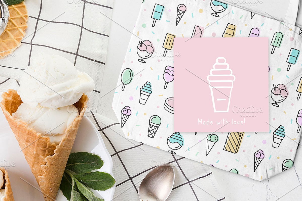 Ice Cream Font and Graphics Pack, a Script Font by Nadezda (Photo 9 of 11)