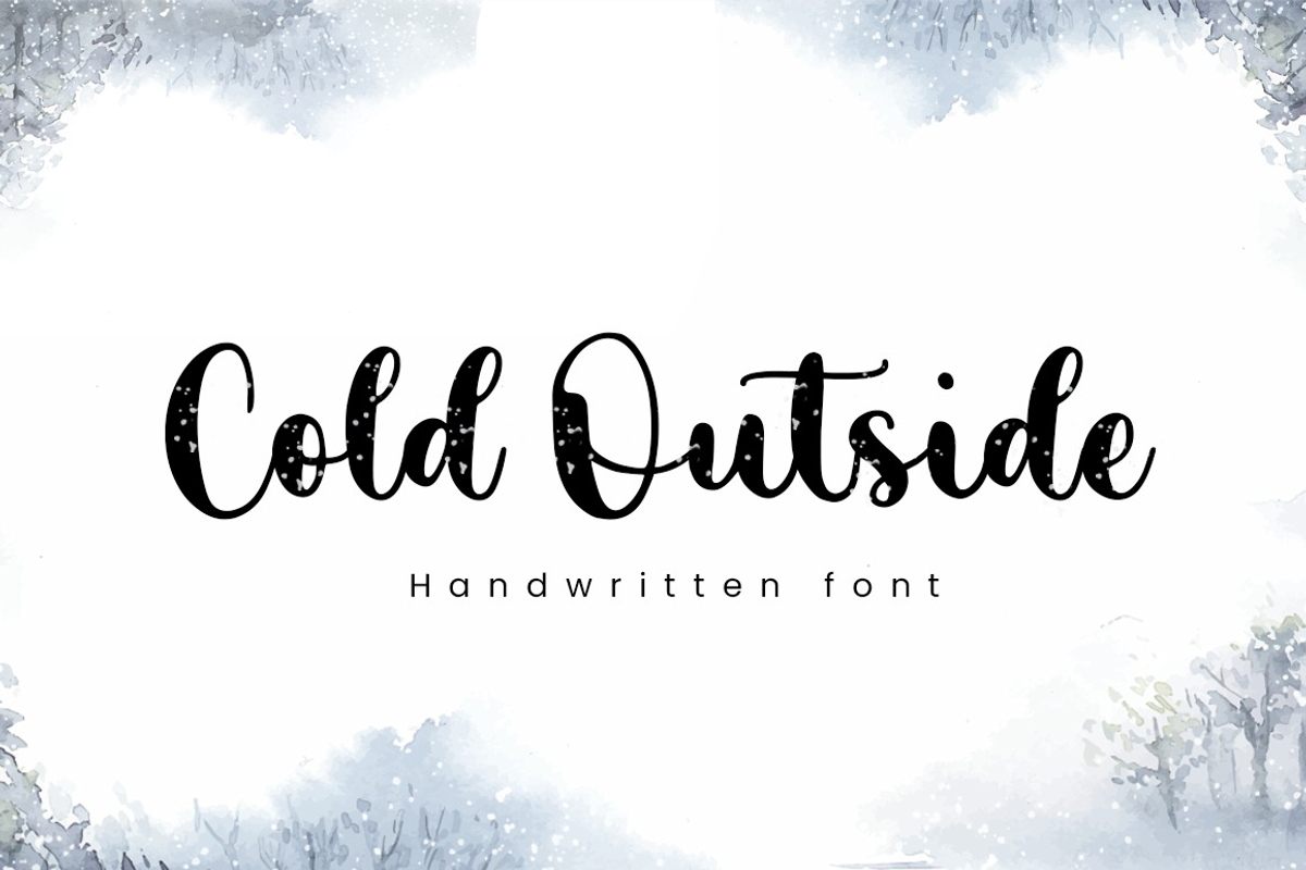 Cold Outside - Lovely Script, a Script Font by Sronstudio (Photo 1 of 10)
