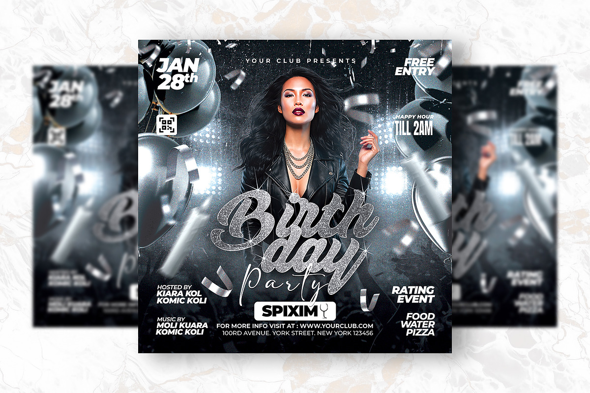 Birthday Party Flyer Design Template, a Flyer Template by Shajib Shikder (Photo 2 of 2)
