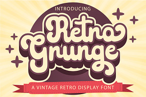 Retro Grunge - Retro Script Font
