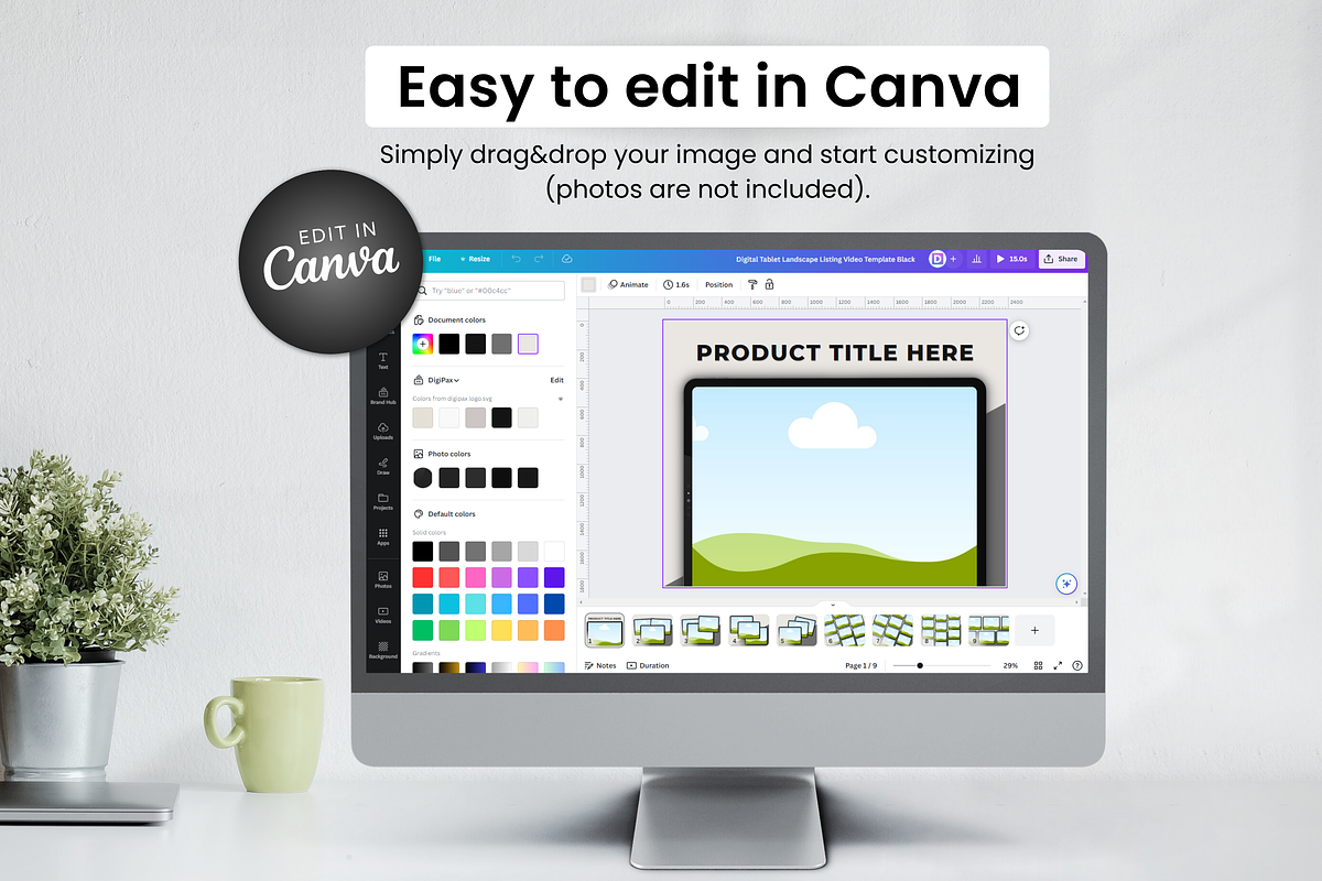 Digital Tablet Listing Video Canva, a Templates & Theme by DigiPax (Photo 7 of 7)