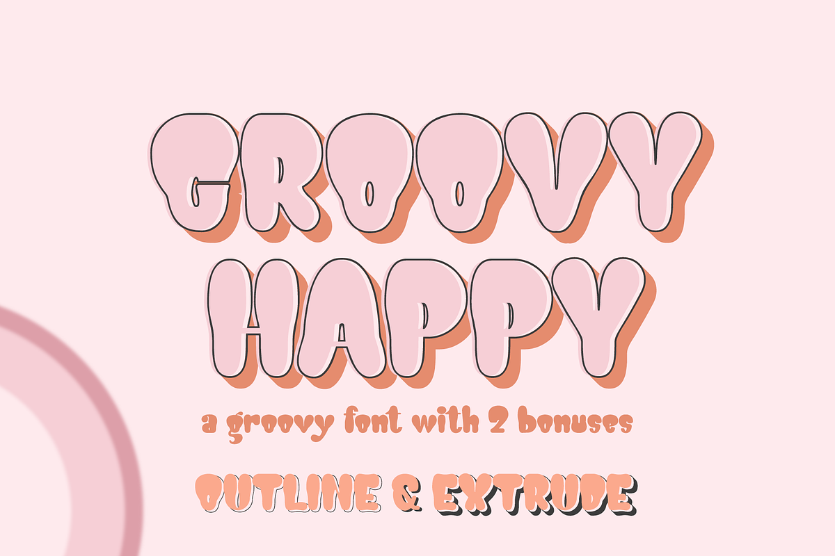 GROOVY HAPPY - Haksen, a Handwritten Font by Haksen (Photo 1 of 9)