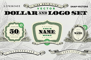 Vector Dollar And Money Logo Set