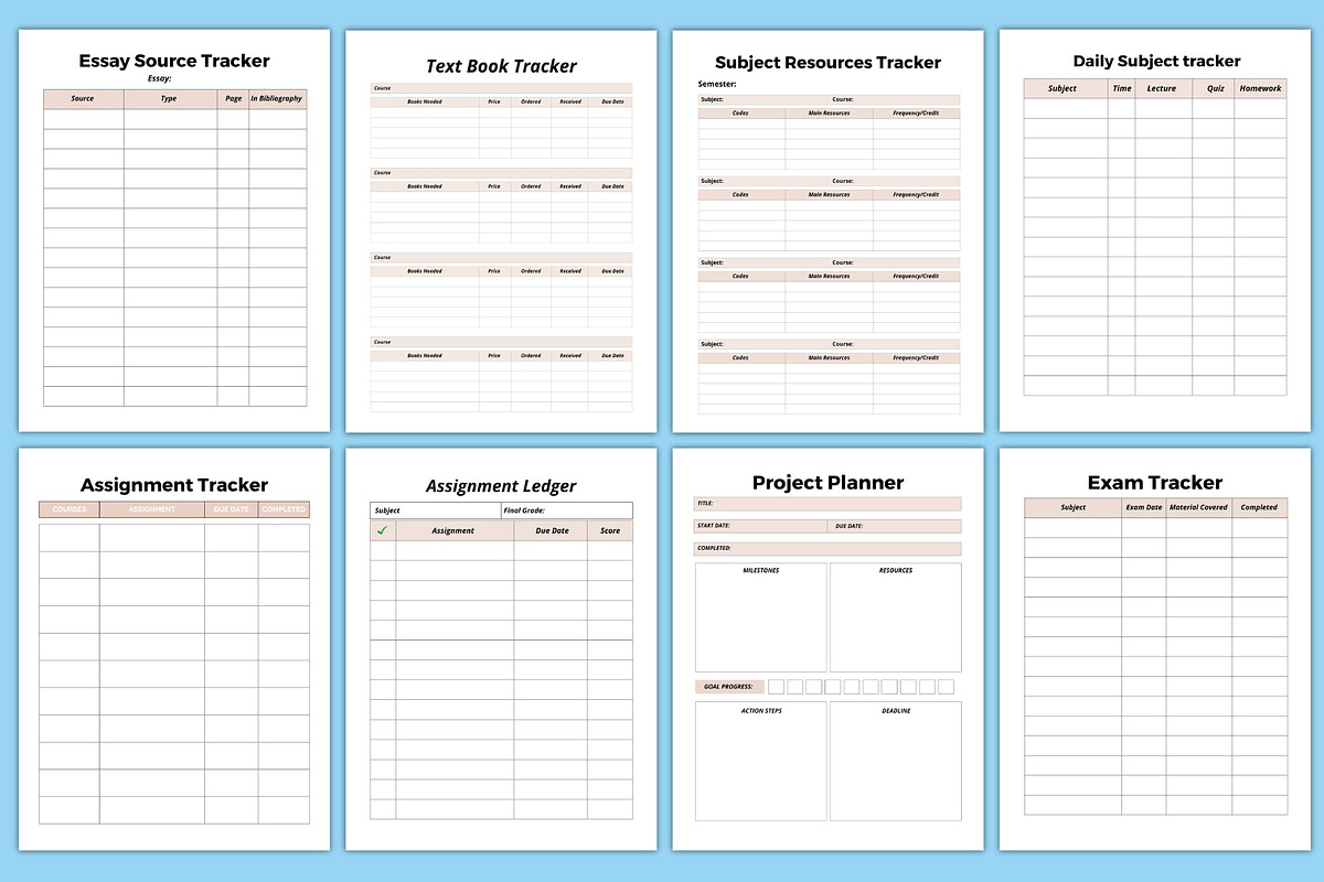 Editable Nursing Student Planner, a Stationery Template by Designmela01 (Photo 5 of 7)