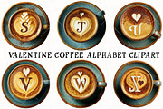 Valentine Coffee Alphabet Clipart, an Illustration by OK Design (Thumbnail 2 of 6)