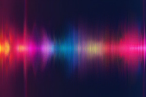 Colorful sound waves, a Background Photo by MistyDay