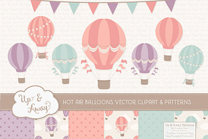 Vintage Girl Hot Air Balloons, an Illustration by Amanda Ilkov