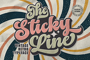 The Sticky Line - Retro Font, a Script Font by Suza Studio (Thumbnail 1 of 11)
