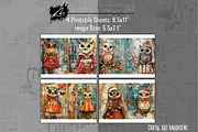 Cute Owl Xmas Junk Journal Pages, an Animal Illustration by Digital Art Mahdiseño (Thumbnail 4 of 10)