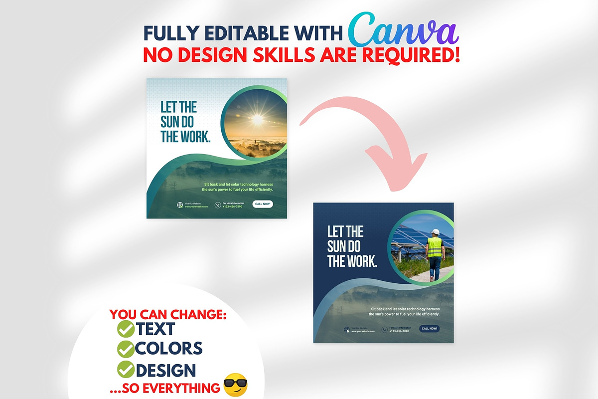 430 Solar Panel - Canva Templates, a Social Media Template by Viral Content Design (Photo 12 of 16)