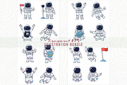 Charming Astronaut Illustration Set, a Technology Illustration by Sofia's Fashion (Thumbnail 2 of 3)