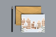 Christmas winter city clipart, a Person Illustration by LyubovZaytseva (Thumbnail 4 of 23)