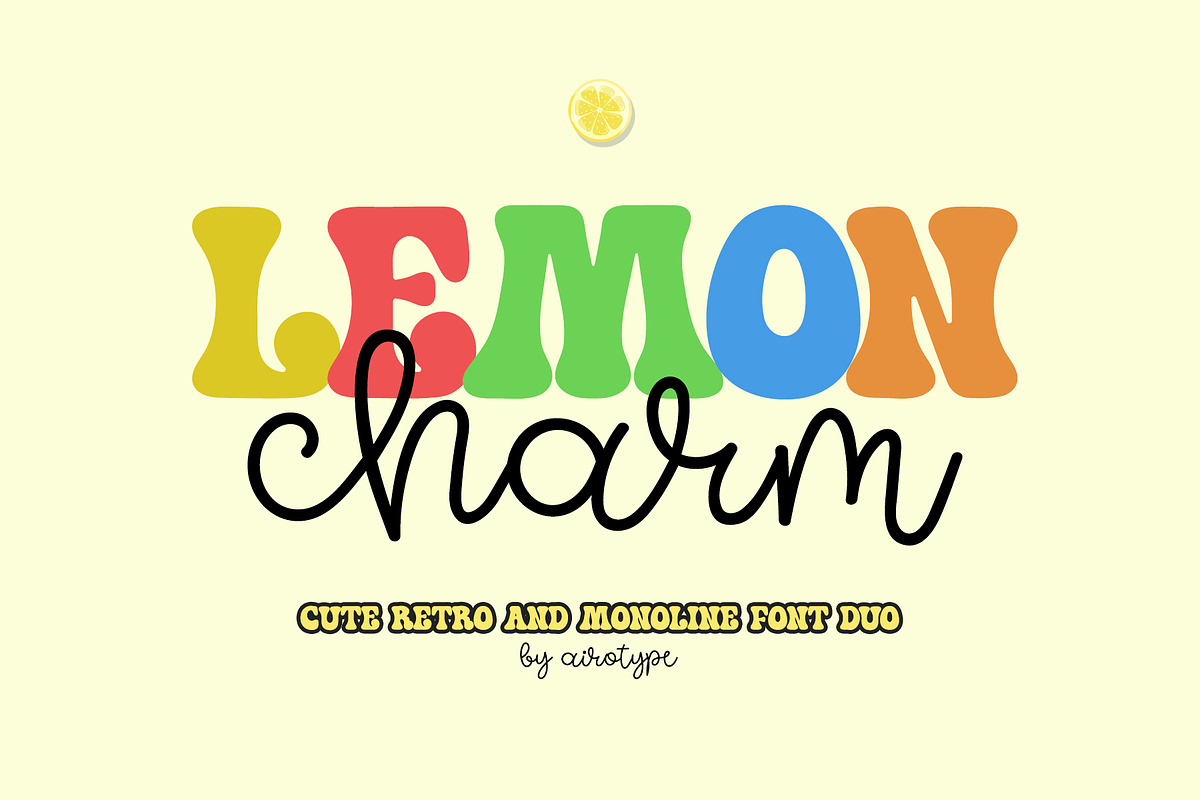 Lemon Charm - Cute Font Duo, a Handwritten Font by Airotype (Photo 1 of 11)