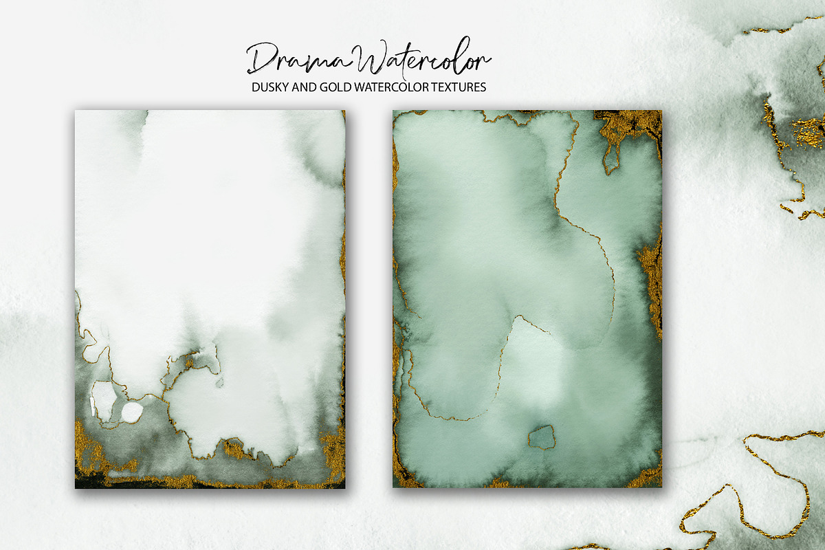 Dusky and Gold Watercolor Textures, a Texture Graphic by Marmoris.Arts (Photo 5 of 13)
