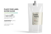 Sauce Doypack Pouch Mockup, a Cups & Container Mockup by AY Mock-Ups (Thumbnail 4 of 13)