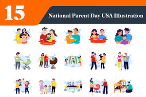National Parents Day USA, a Person Illustration by EllaMaiyaali