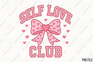 Self Love Club Valentine Coquette PN, an Illustration by CraftArtStudio