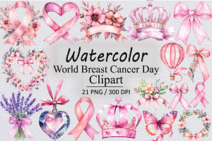 World Breast Cancer Day Clipart, an Illustration by Design Market