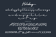 Holiday - Script Handwritten Font, a Script Font by alphArtype (Thumbnail 12 of 13)