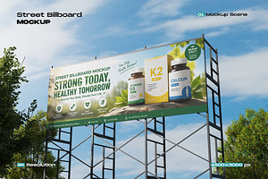 Street Advertising Billboard Mockup, an Advertising Mockup by My Code Std