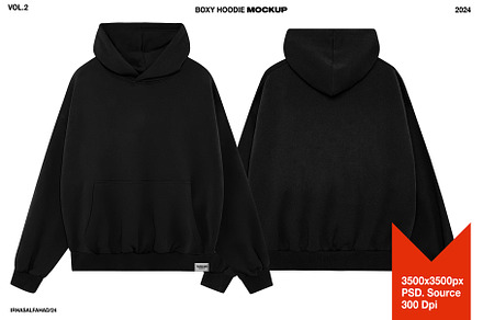 Boxy Hoodie Mockup, a Hoody Mockup by Irhasalfahad