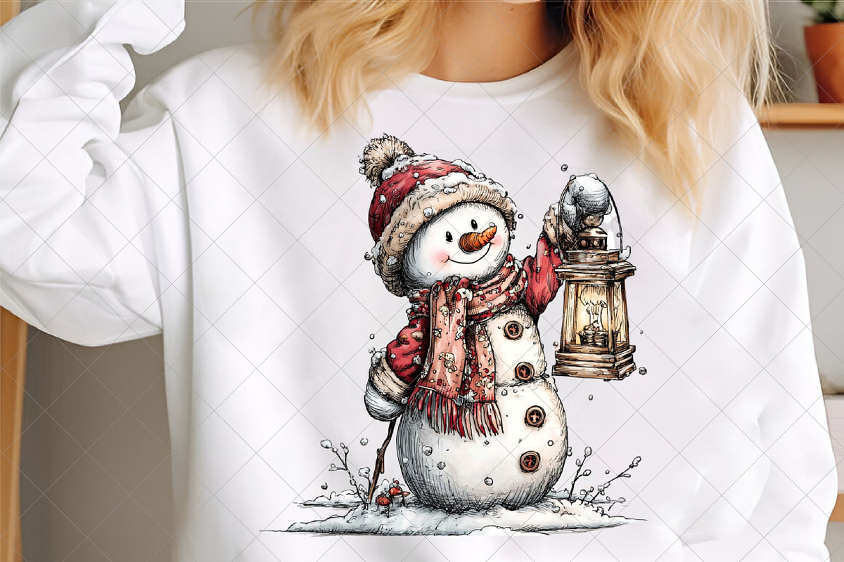 Christmas Whimsical Snowman Clipart, an Illustration by SinaCreation (Photo 4 of 7)