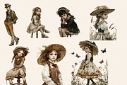VICTORIAN WOMEN SURREAL CLIPART PACK, a Person Illustration by Daring Digies (Thumbnail 6 of 10)