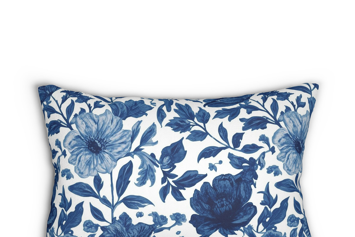 Blue Floral Toile Pattern, a Pattern Graphic by elfy creative (Photo 4 of 5)
