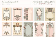 Botanical ornaments Art Nouveau, a Pattern Graphic by Collection by VY (Thumbnail 8 of 9)