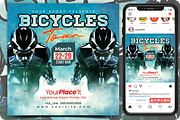 Bicycles Tour Sport Event Flyer, a Flyer Template by regalDRAW (Thumbnail 4 of 4)
